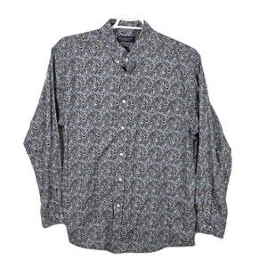 Roundtree & Yorke Men's XL Paisley Long Sleeve Button Down Shirt